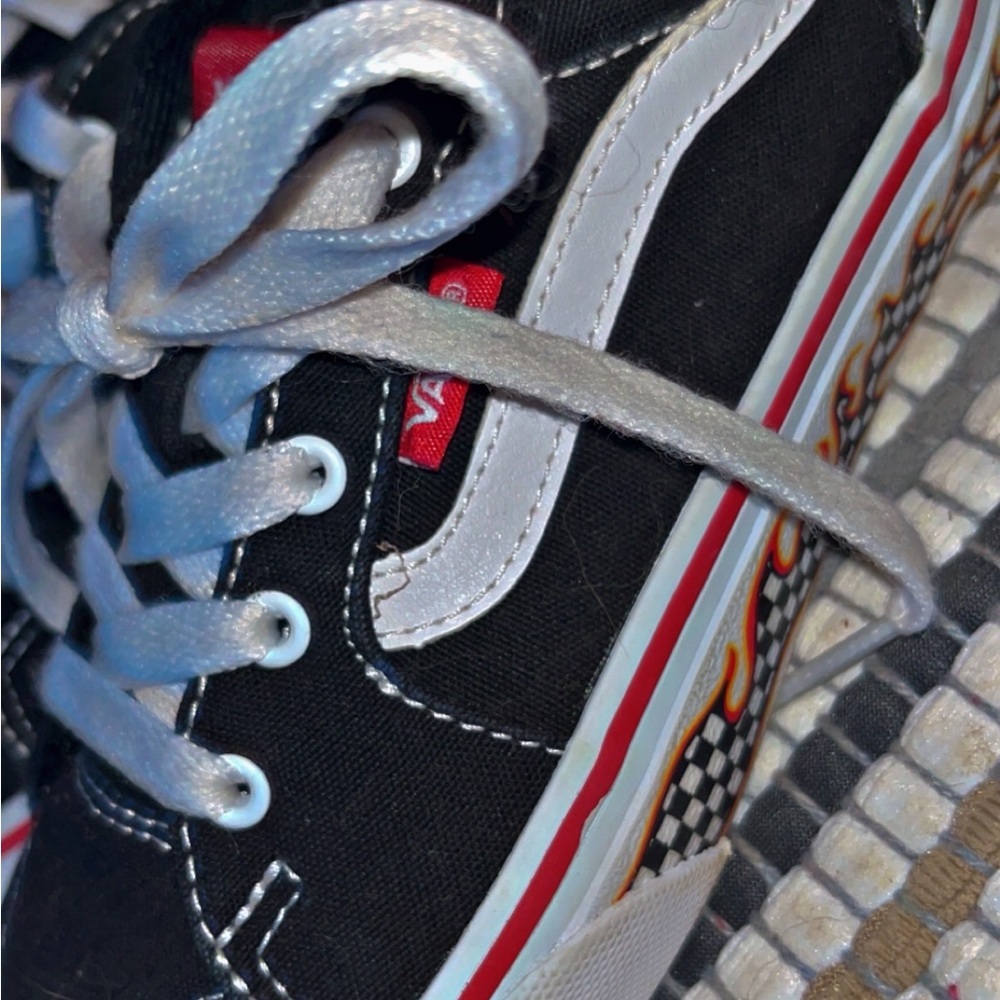 Vans Kids Black and White Sneakers